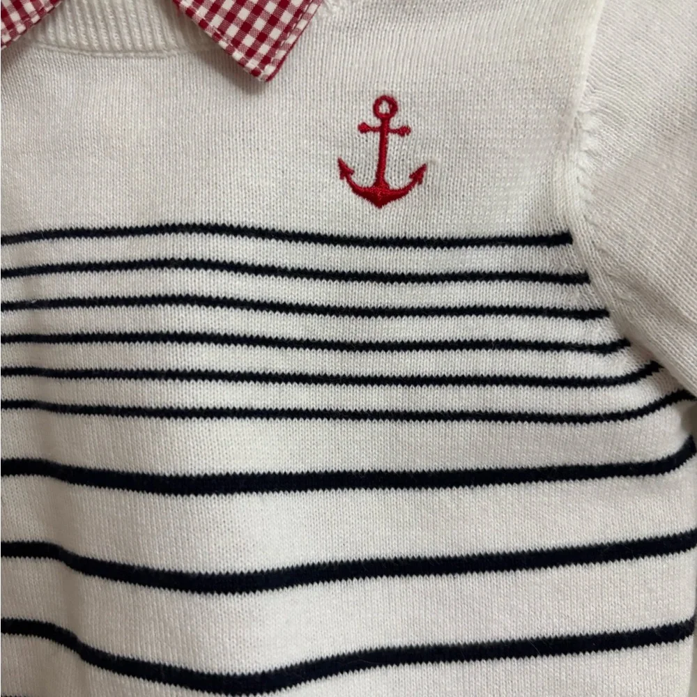 NWOT 3 pc sweater set classic style anchor on sweater- size 12M